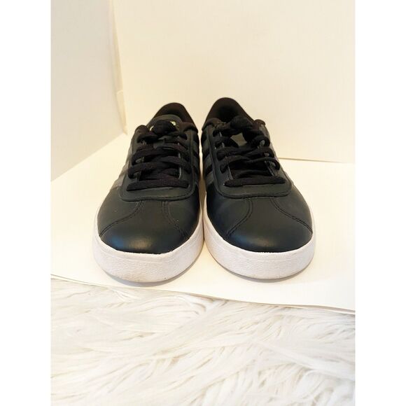 Adidas Kids VL Court 2.0 K Black White Sneakers F36381 Size 2 - Picture 3 of 6